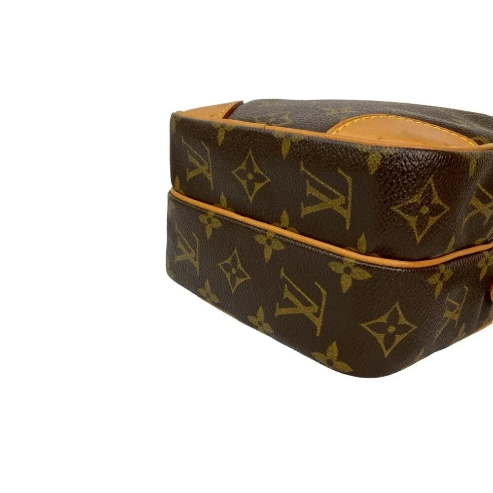 LOUIS VUITTON Brown Monogram Leather Pochette Shoulder Bag